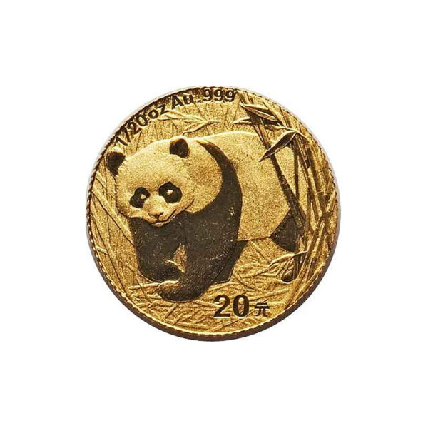 1 20 oz gold panda reverse size