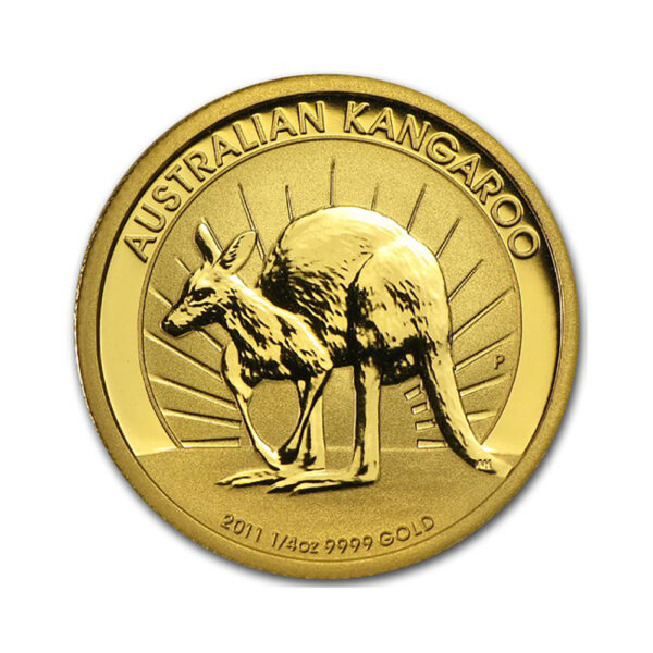 1 4 oz gold kangaroo 2011 reverse size
