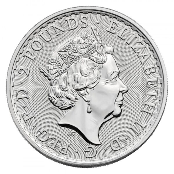 1 oz britannia 2021 fine silver bullion coin obverse