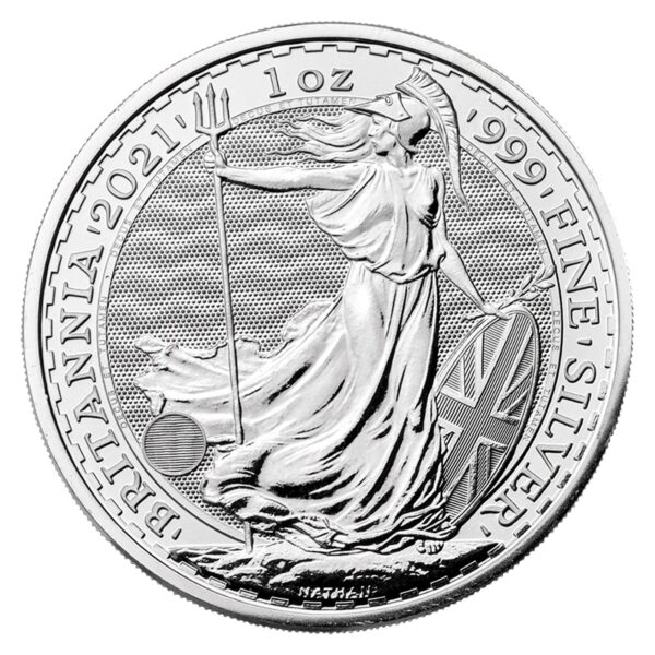 1 oz britannia 2021 fine silver bullion coin reverse