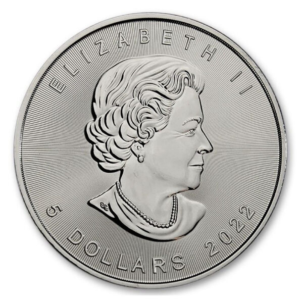 1 oz maple leaf 2022 silver coin obverse