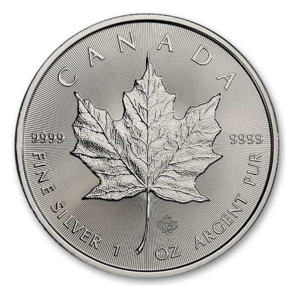 1 oz maple leaf 2022 silver coin reverse