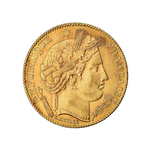 10 Francs Ceres 1878 1899 obverse size