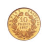 10 Francs Napoleon III 1861 1868 reverse size