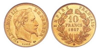 10 francs napoleon iii 2 w