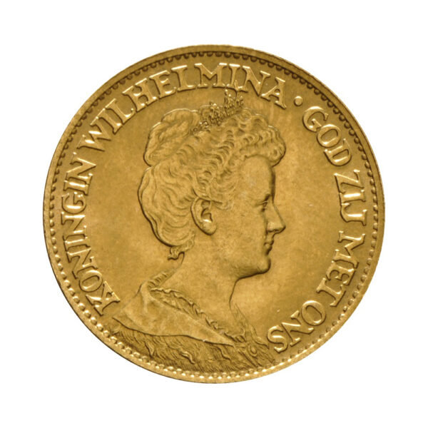 10 gulden Wilhelmina 1911 1923 obverse size