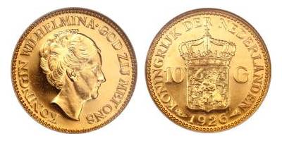 10 gulden wilhelmina w netherlands