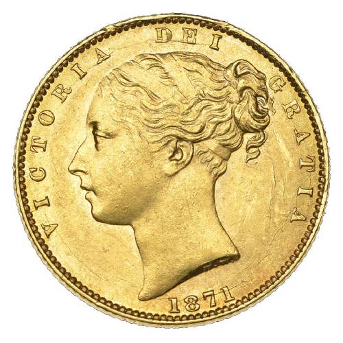 1871 Βικτώρια – Θυρεός (Νομισματοκοπείο Λονδίνου)
