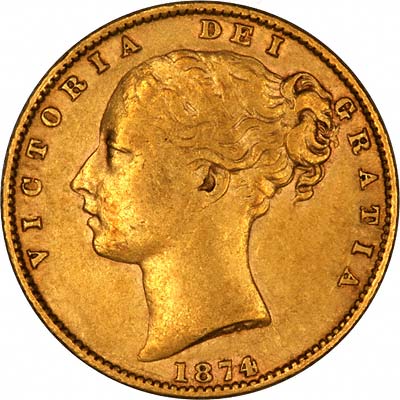 1874 Βικτώρια – Θυρεός (Νομισματοκοπείο Λονδίνου)