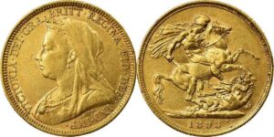 1893 sovereign victoria old head sydney mint 1