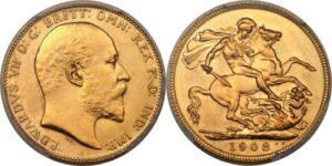 1908 sovereign edward vii ottawa mint