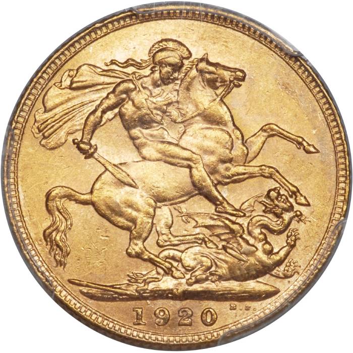 1920 Γεώργιος Ε’ (Νομισματοκοπείο Μελβούρνης)