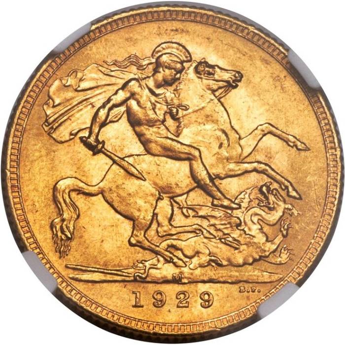 1929 Γεώργιος Ε’ (Νομισματοκοπείο Μελβούρνης)