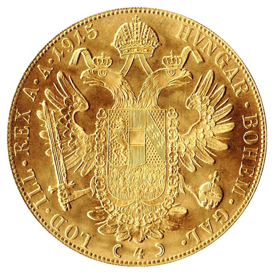 2.4 ducats Franz Joseph I 1915 restrike reverse