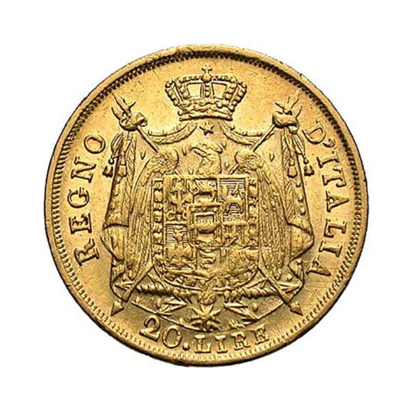 20 Lire Napoleon I 1808 1814 reverse size