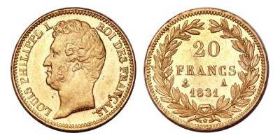 20 francs louis philippe i 1 w