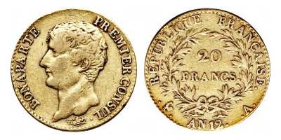 20 francs napoleon i 1 w