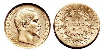 20 francs napoleon iii 1 w