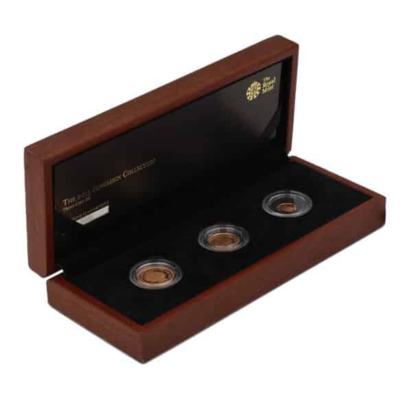 2013 3 coin standard gold proof sovereign set open