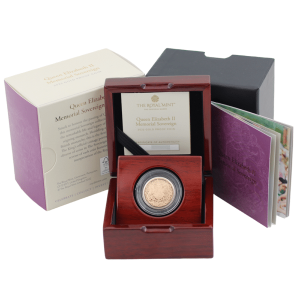 2022 Memorial Gold Proof Full Sovereign King Charles III box 1