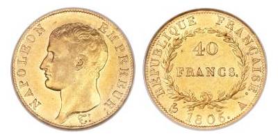 40 francs napoleon i 1806