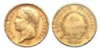 40 francs napoleon i 1807 1808