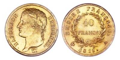 40 francs napoleon i 1809 1813