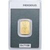 5 grams investment gold bar 9999 heraeus front