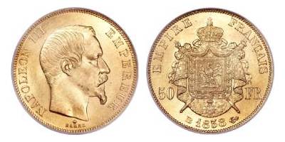 50 francs napoleon iii 1855 1860