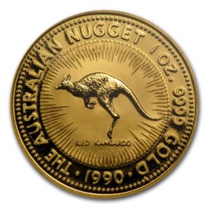 Australian nugget 1990 1 oz gold reverse
