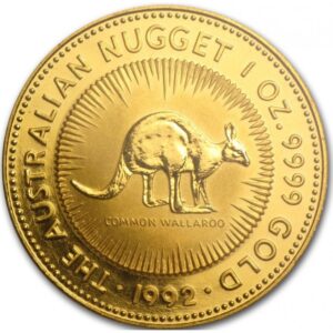 Australian nugget 1992 1 oz gold reverse