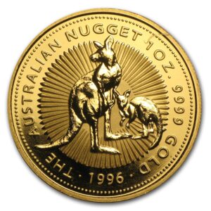 Australian nugget 1996 1 oz gold reverse