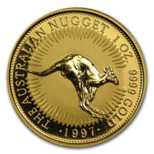 Australian nugget 1997 1 oz gold reverse