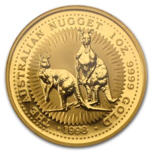 Australian nugget 1998 1 oz gold reverse