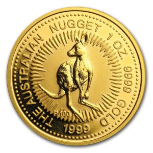 Australian nugget 1999 1 oz gold reverse