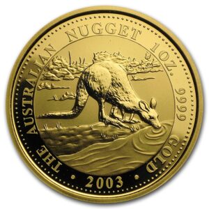 Australian nugget 2003 1 oz gold reverse