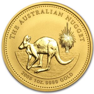 Australian nugget 2005 1 oz gold reverse