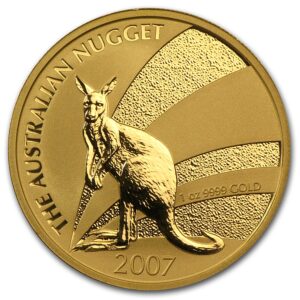 Australian nugget 2007 1 oz gold reverse