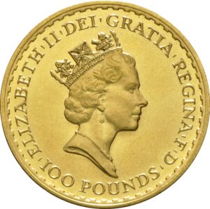 Britannia 1990 1996 1 oz gold obverse