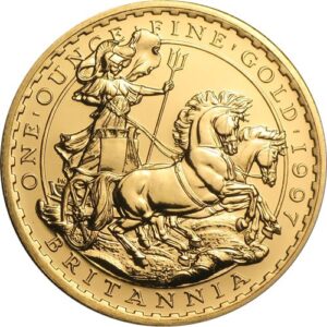 Britannia 1997 1 oz gold reverse