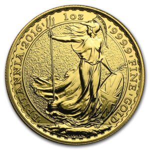 Britannia 2016 1 oz gold reverse