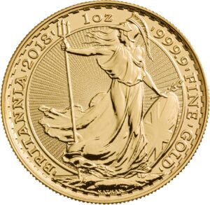 Britannia 2018 1 oz gold reverse