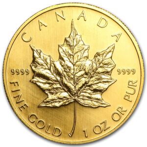 Canada Maple Leaf 2004 2012 1 oz gold reverse