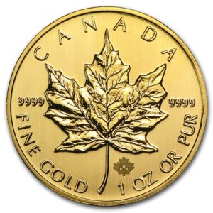 Canada Maple Leaf 2013 2014 1 oz gold reverse