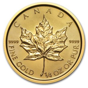 Canada Maple Leaf 2015 2021 1 4 oz gold reverse