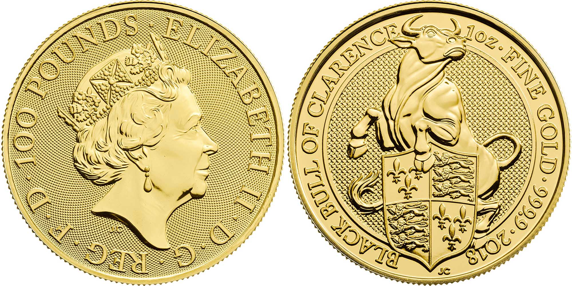 QUEEN’S BEASTS – BLACK BULL OF CLARENCE – 1oz – GOLD
