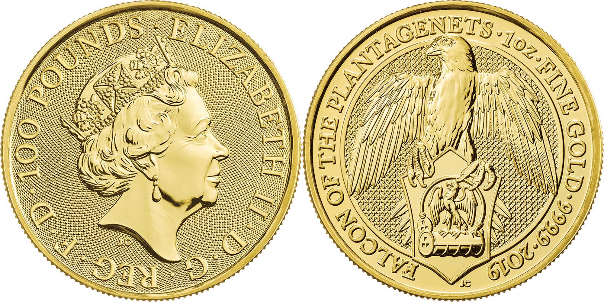 QUEEN’S BEASTS – FALCON OF PLANTAGENETS – 1oz – GOLD
