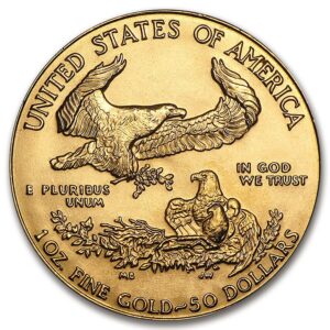 american eagle 1986 1991 oz. gold reverse