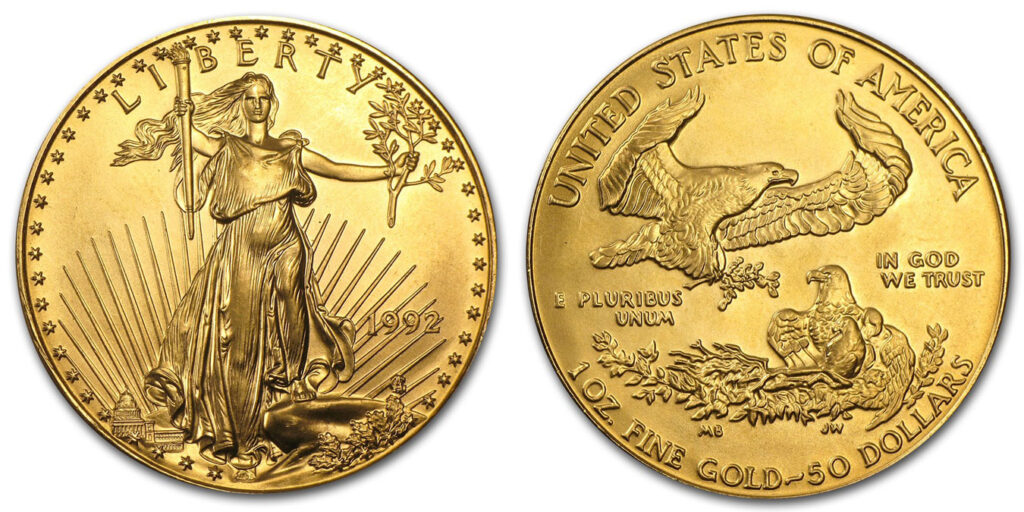 american eagle 1992 2021 oz. gold