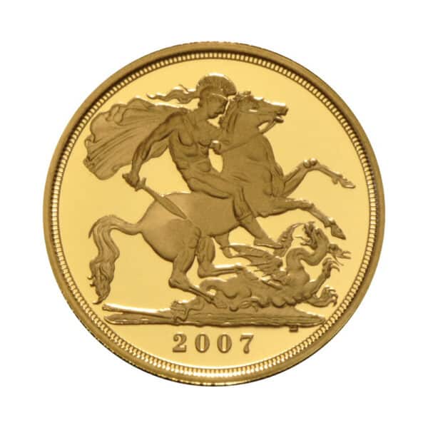 gold sovereign 2007 reverse size
